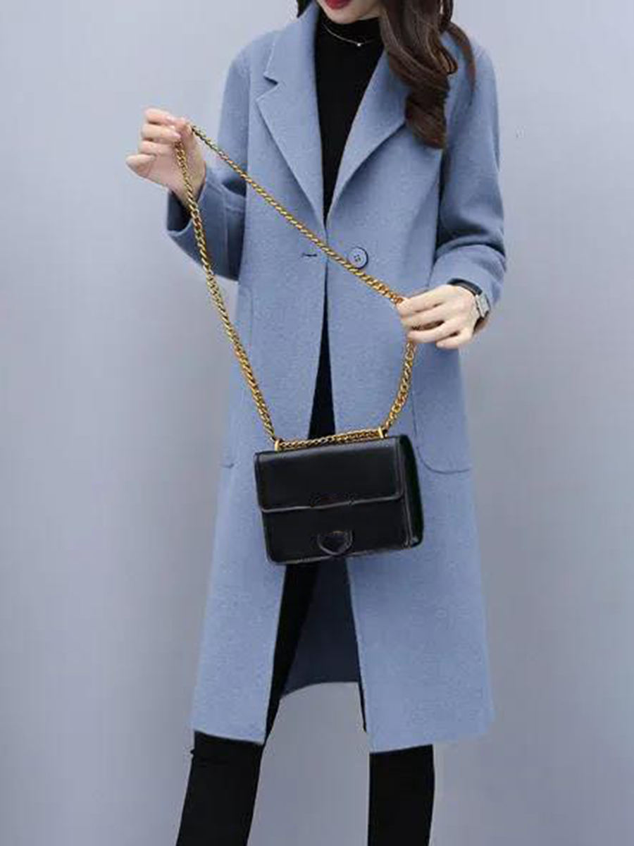 Women's Autumn And Winter Thickened Long Woolen Coat