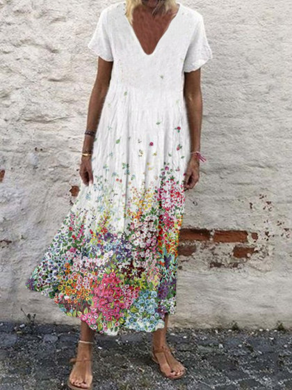 Women's Casual Floral Print Dress