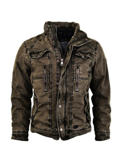 mens jacket retro washed warm jacket